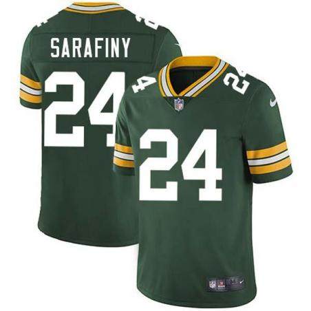 Green Al Sarafiny Packers Jersey Custom Sewn-on Patches Mens Womens Youth