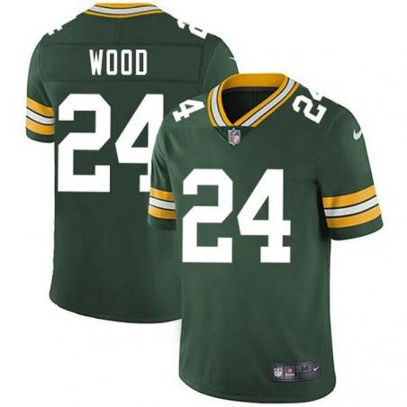 Green Willie Wood Packers Jersey Custom Sewn-on Patches Mens Womens Youth
