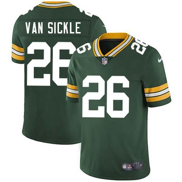 Green Clyde Van Sickle Packers Jersey Custom Sewn-on Patches Mens Womens Youth