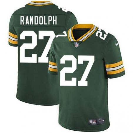 Green Al Randolph Packers Jersey Custom Sewn-on Patches Mens Womens Youth
