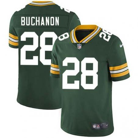 Green Willie Buchanon Packers Jersey Custom Sewn-on Patches Mens Womens Youth