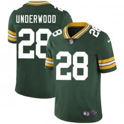 Green Brandon Underwood Packers Jersey Custom Sewn-on Patches Mens Womens Youth