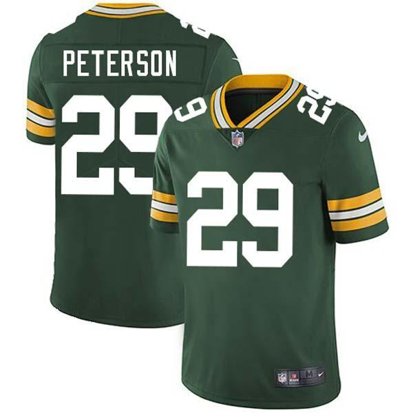 Green Les Peterson Packers Jersey Custom Sewn-on Patches Mens Womens Youth
