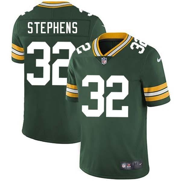 Green John Stephens Packers Jersey Custom Sewn-on Patches Mens Womens Youth