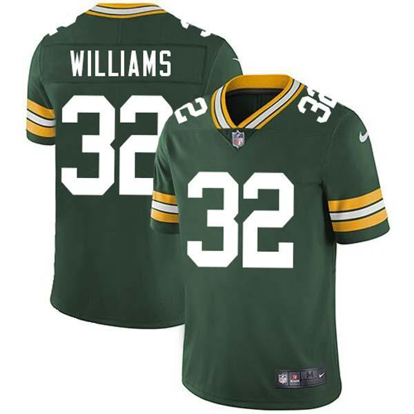 Green Walter Williams Packers Jersey Custom Sewn-on Patches Mens Womens Youth