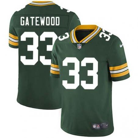 Green Les Gatewood Packers Jersey Custom Sewn-on Patches Mens Womens Youth