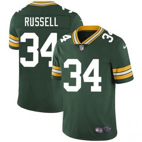Green KeiVarae Russell Packers Jersey Custom Sewn-on Patches Mens Womens Youth