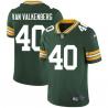 Green Pete Van Valkenberg Packers Jersey Custom Sewn-on Patches Mens Womens Youth