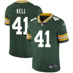 Green Paul Kell Packers Jersey Custom Sewn-on Patches Mens Womens Youth