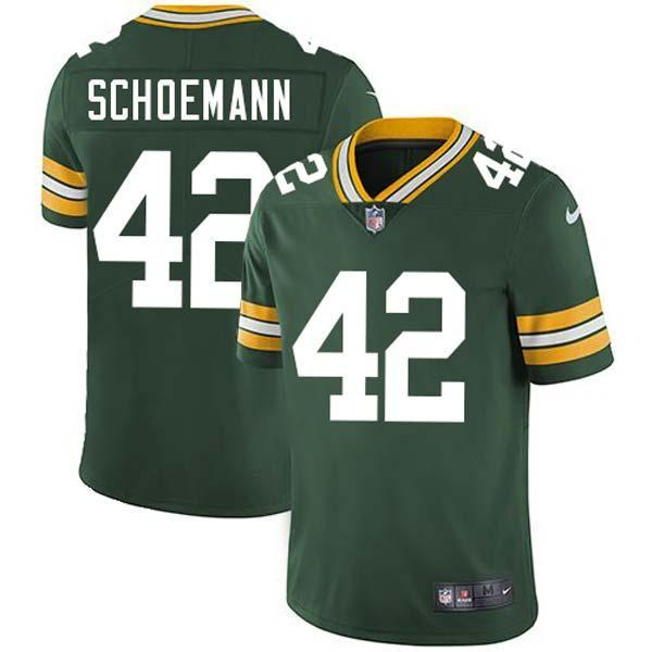 Green Leroy Schoemann Packers Jersey Custom Sewn-on Patches Mens Womens Youth