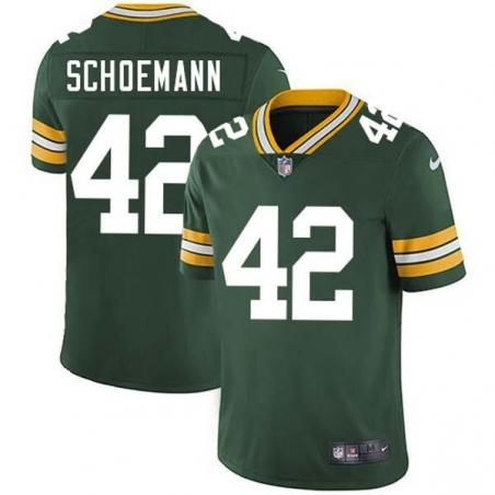 Green Leroy Schoemann Packers Jersey Custom Sewn-on Patches Mens Womens Youth