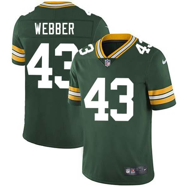 Green Dutch Webber Packers Jersey Custom Sewn-on Patches Mens Womens Youth