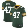 Green Al Rose Packers Jersey Custom Sewn-on Patches Mens Womens Youth