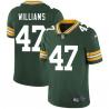 Green Tim Williams Packers Jersey Custom Sewn-on Patches Mens Womens Youth