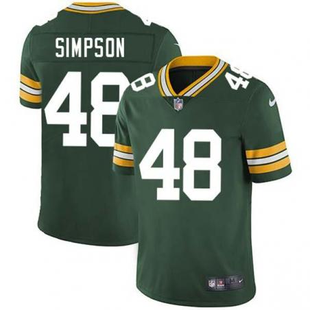 Green Nate Simpson Packers Jersey Custom Sewn-on Patches Mens Womens Youth