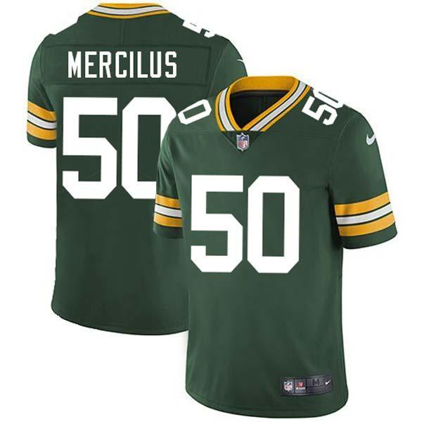 Green Whitney Mercilus Packers Jersey Custom Sewn-on Patches Mens Womens Youth