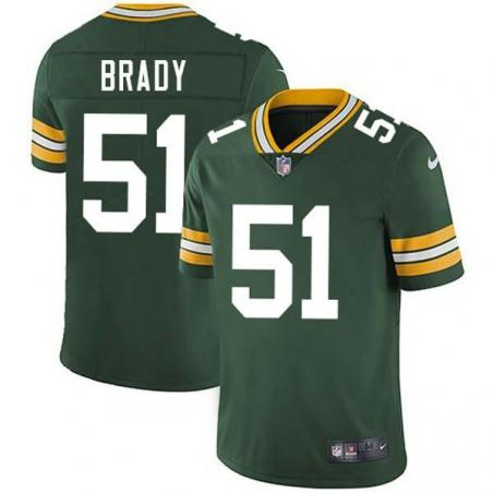 Green Jeff Brady Packers Jersey Custom Sewn-on Patches Mens Womens Youth