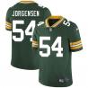 Green Bud Jorgensen Packers Jersey Custom Sewn-on Patches Mens Womens Youth