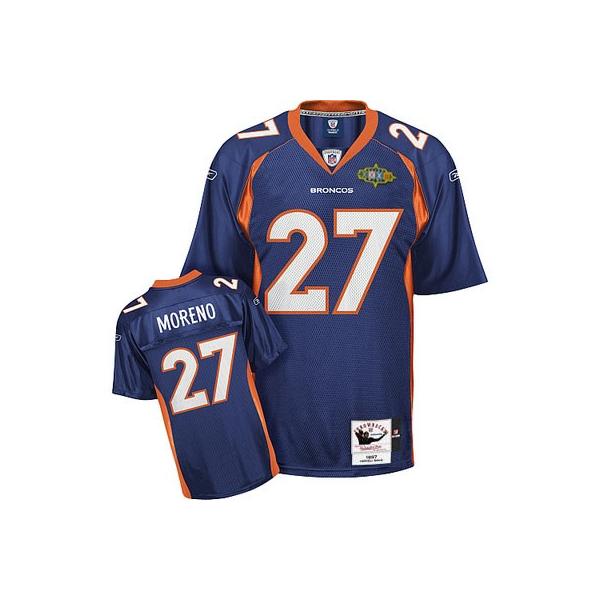 Knowshon Moreno Denver Football Jersey - Denver #27 Football Jersey(Navy Throwback)