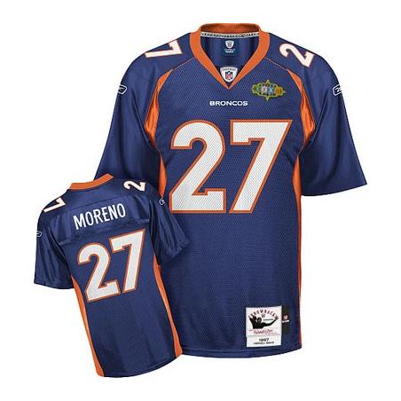 Knowshon Moreno Denver Football Jersey - Denver #27 Football Jersey(Navy Throwback)