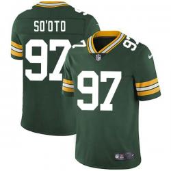 Green Vic So'oto Packers Jersey Custom Sewn-on Patches Mens Womens Youth