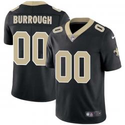 Black Ken Burrough Saints #00 Stitched American Football Jersey Custom Sewn-on Patches Mens Womens Youth