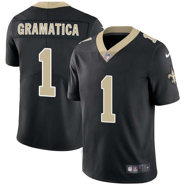 Black Martin Gramatica Saints #1 Stitched American Football Jersey Custom Sewn-on Patches Mens Womens Youth