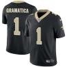 Black Martin Gramatica Saints #1 Stitched American Football Jersey Custom Sewn-on Patches Mens Womens Youth