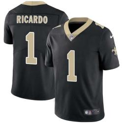 Black Benny Ricardo Saints #1 Stitched American Football Jersey Custom Sewn-on Patches Mens Womens Youth