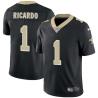 Black Benny Ricardo Saints #1 Stitched American Football Jersey Custom Sewn-on Patches Mens Womens Youth