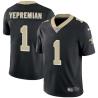 Black Garo Yepremian Saints #1 Stitched American Football Jersey Custom Sewn-on Patches Mens Womens Youth