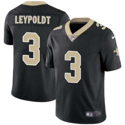 Black John Leypoldt Saints #3 Stitched American Football Jersey Custom Sewn-on Patches Mens Womens Youth