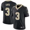Black Wil Lutz Saints #3 Stitched American Football Jersey Custom Sewn-on Patches Mens Womens Youth