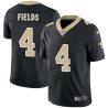 Black Brandon Fields Saints #4 Stitched American Football Jersey Custom Sewn-on Patches Mens Womens Youth