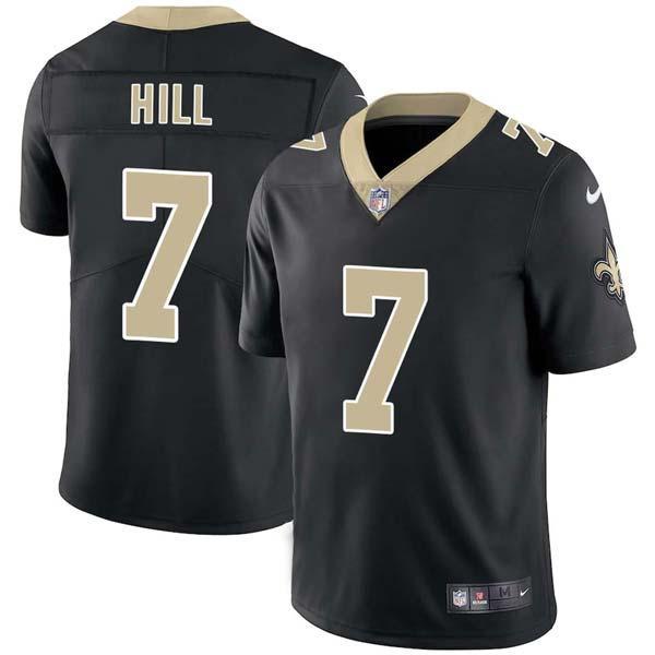 Black Taysom Hill Saints #7 Stitched American Football Jersey Custom Sewn-on Patches Mens Womens Youth
