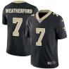 Black Steve Weatherford Saints #7 Stitched American Football Jersey Custom Sewn-on Patches Mens Womens Youth