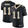 Black Ed Burns Saints #11 Stitched American Football Jersey Custom Sewn-on Patches Mens Womens Youth