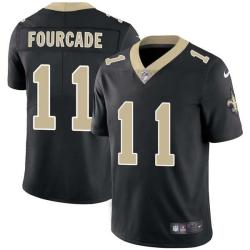 Black John Fourcade Saints #11 Stitched American Football Jersey Custom Sewn-on Patches Mens Womens Youth