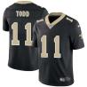 Black Richard Todd Saints #11 Stitched American Football Jersey Custom Sewn-on Patches Mens Womens Youth