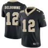 Black Jake Delhomme Saints #12 Stitched American Football Jersey Custom Sewn-on Patches Mens Womens Youth