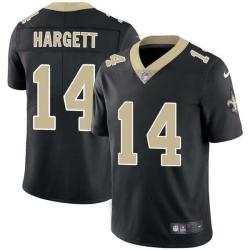 Black Edd Hargett Saints #14 Stitched American Football Jersey Custom Sewn-on Patches Mens Womens Youth