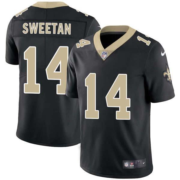 Black Karl Sweetan Saints #14 Stitched American Football Jersey Custom Sewn-on Patches Mens Womens Youth