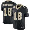 Black Keith Kirkwood Saints #18 Stitched American Football Jersey Custom Sewn-on Patches Mens Womens Youth