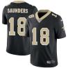 Black Jalen Saunders Saints #18 Stitched American Football Jersey Custom Sewn-on Patches Mens Womens Youth