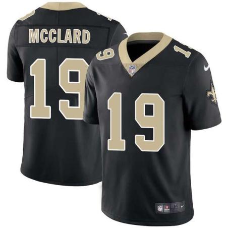 Black Bill McClard Saints #19 Stitched American Football Jersey Custom Sewn-on Patches Mens Womens Youth