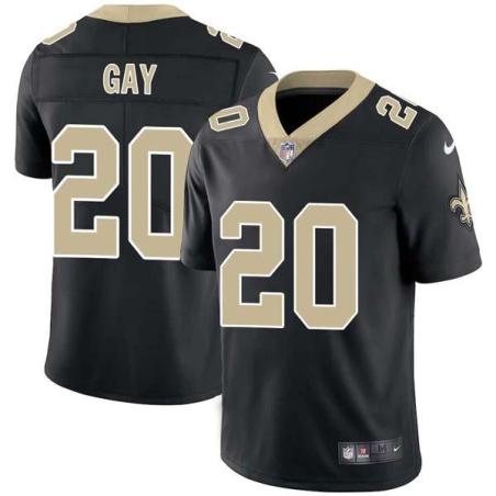 Black Randall Gay Saints #20 Stitched American Football Jersey Custom Sewn-on Patches Mens Womens Youth
