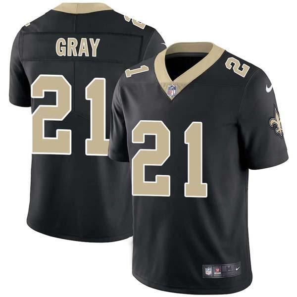 Black David Gray Saints #21 Stitched American Football Jersey Custom Sewn-on Patches Mens Womens Youth