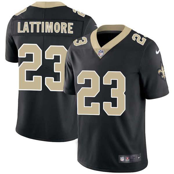 Black Marshon Lattimore Saints #23 Stitched American Football Jersey Custom Sewn-on Patches Mens Womens Youth