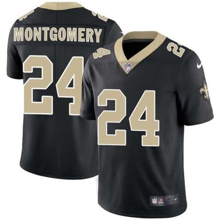 Black Monty Montgomery Saints #24 Stitched American Football Jersey Custom Sewn-on Patches Mens Womens Youth