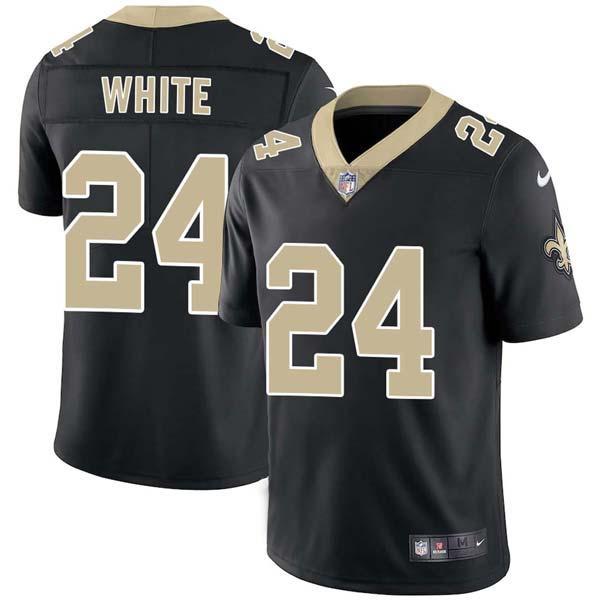 Black Corey White Saints #24 Stitched American Football Jersey Custom Sewn-on Patches Mens Womens Youth